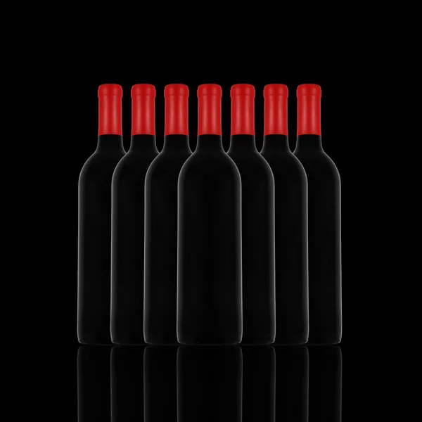 Red wine and a bottle — Stock Photo, Image