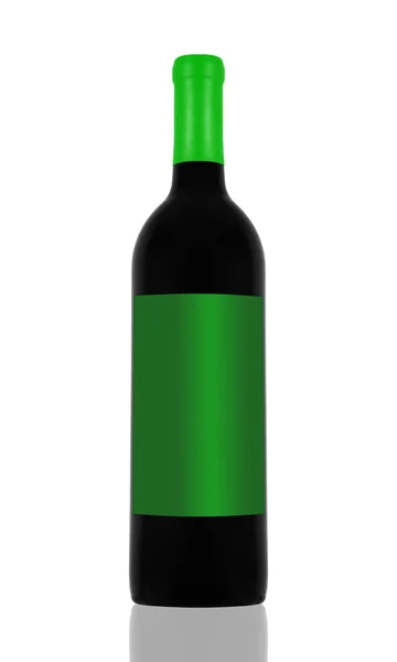 Red wine and a bottle — Stock Photo, Image