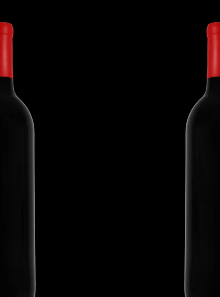Vinho tinto e uma garrafa — Fotografia de Stock