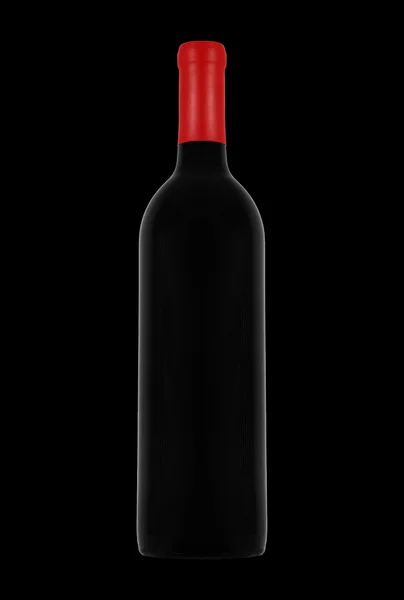 Vinho tinto e uma garrafa — Fotografia de Stock