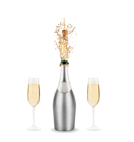 Fles champagne — Stockfoto