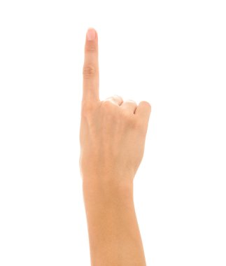 kadın el ekrana dokunmak