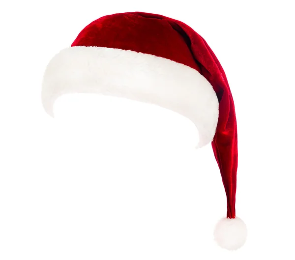 Cappello Babbo Natale isolato su sfondo bianco — Foto Stock