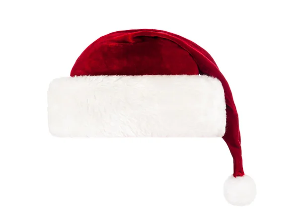 Santa Claus kapelusz izolowany na białym tle Obraz Stockowy