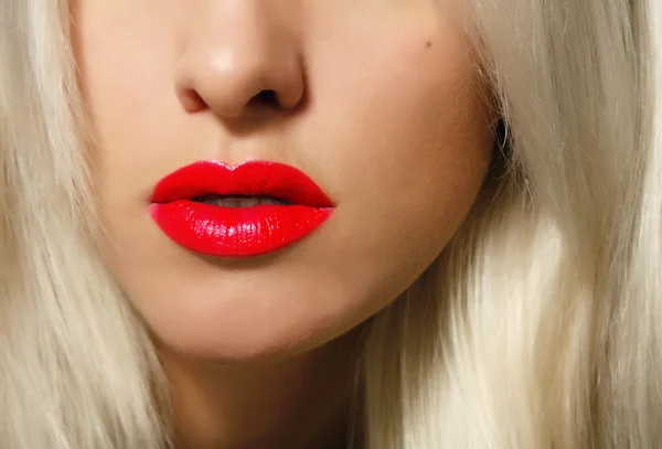 Labios rojos — Foto de Stock