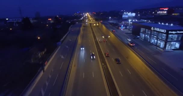 Autopista por la noche — Vídeos de Stock