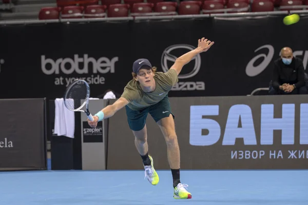 Sofia Noviembre 2020 Jannik Sinner Ita Juega Torneo Atp Sofia — Foto de Stock