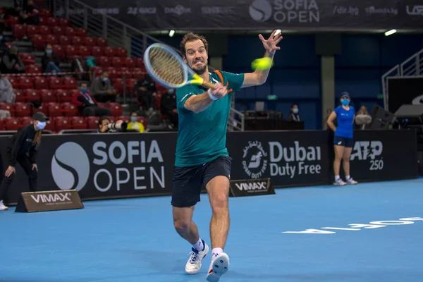 Sofia November 2020 Richard Gasquet Fra Грає Турнірі Atp Sofia Стокове Фото