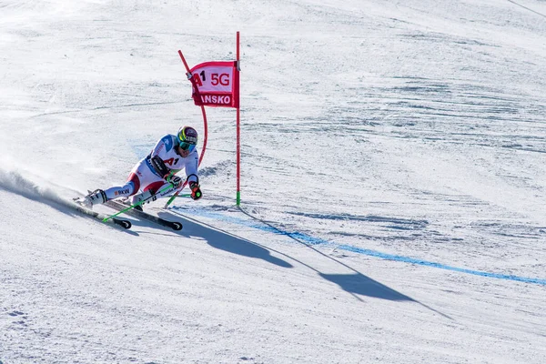 Bansko Bulgaria Febbraio Justin Murisier Sui Gareggia Nella Coppa Del — Foto Stock