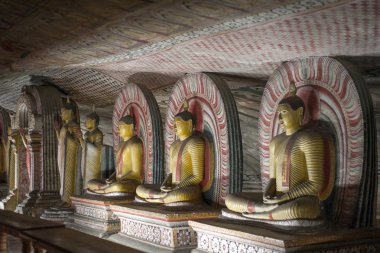 Buda heykelleri Dambulla kaya Tapınağı, Sri Lanka