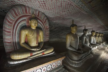 Buda heykelleri Dambulla kaya Tapınağı, Sri Lanka