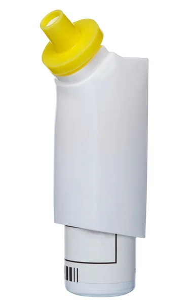 Astım inhaler beyaz izole — Stok fotoğraf