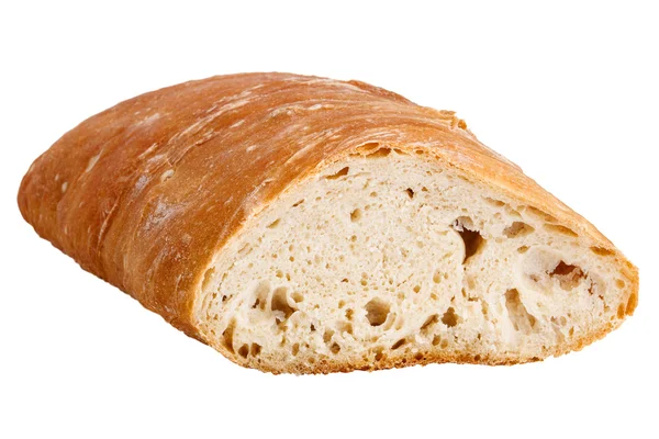 Delicioso pão quente fresco isolado no branco — Fotografia de Stock