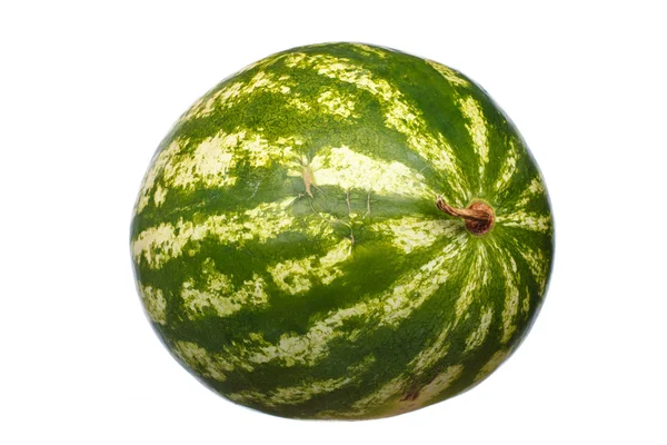 Färskt saftigt mogna vattenmelon isolerad på vit bakgrund — Stockfoto