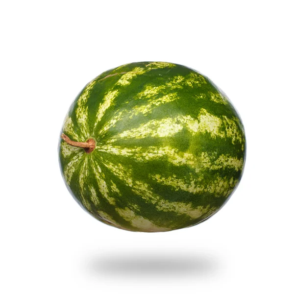 Frisse sappige rijpe watermeloen geïsoleerd op witte achtergrond — Stockfoto
