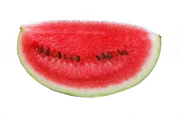 Färskt saftigt mogna vattenmelon isolerad på vit bakgrund Stockbild