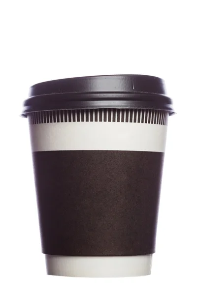 Paper cup of coffee on a white background — Stock Photo, Image