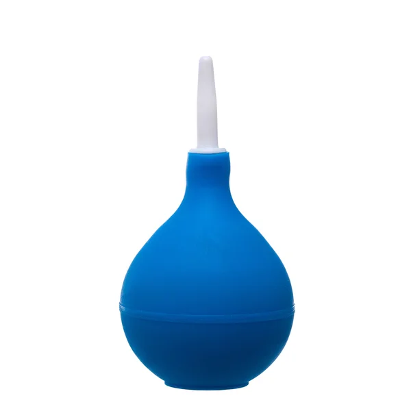 Bulbo di gomma blu isolato su sfondo bianco — Foto Stock