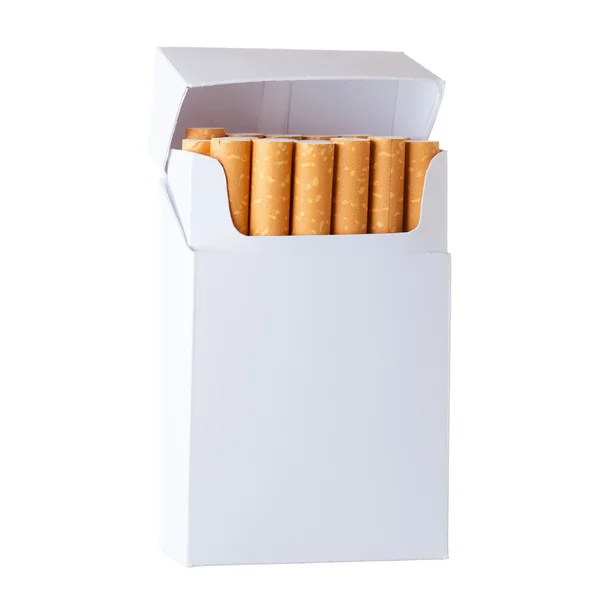 Pack of cigarettes isolated on white background — Stock Photo, Image