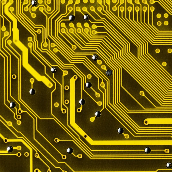 Close Up of electronic circuit board without processor — Stock Photo, Image