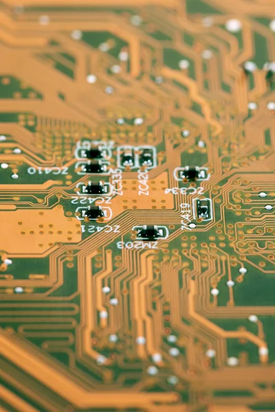 Close Up of electronic circuit board without processor — Stock Photo, Image