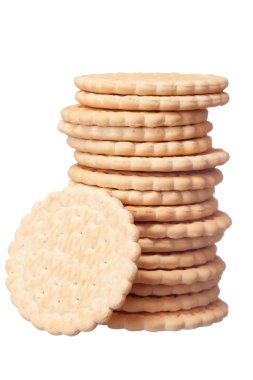 Beyaz arka plan üzerinde izole lezzetli taze kurabiyeler