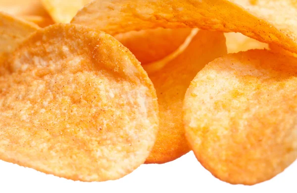 Batatas fritas em um fundo branco — Fotografia de Stock