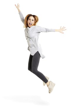 Genç Kadın Zıplıyor