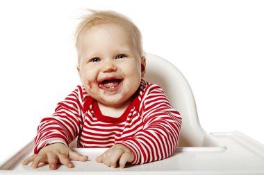 yedikten sonra mutlu bebek