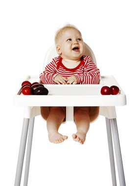 sandalyede oturan bebek