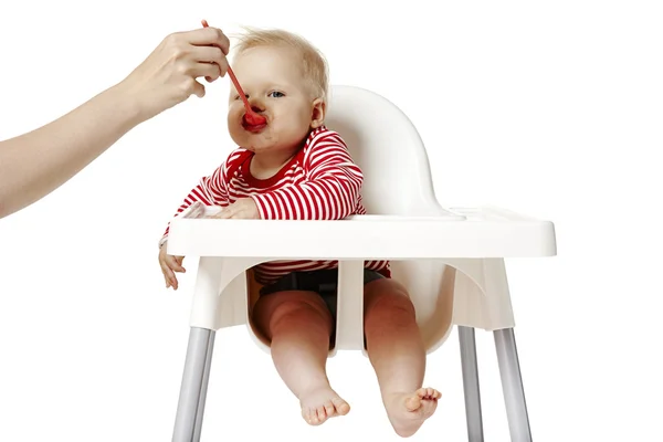 Mãe bebê alimentando — Fotografia de Stock