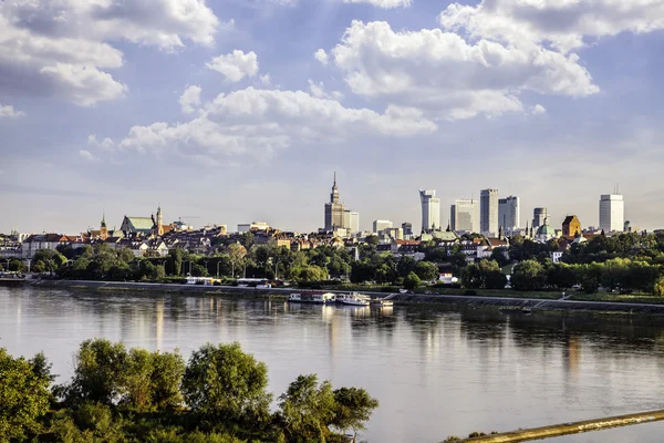 Varsovia centro por la tarde — Foto de Stock