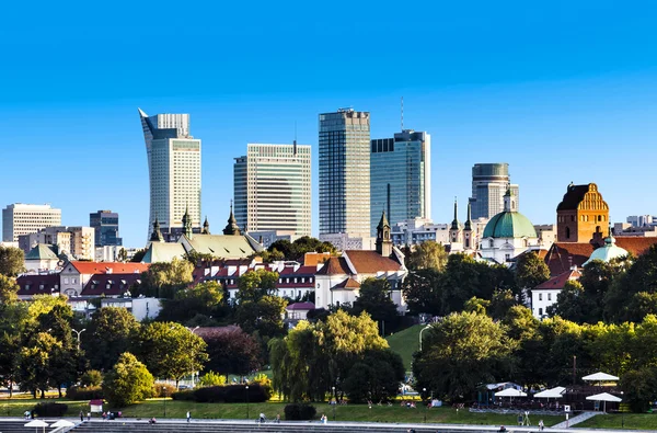 Warszawa downtown på eftermiddagen — Stockfoto