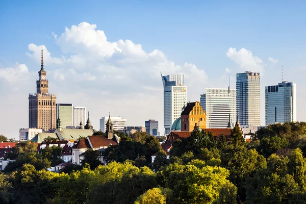 Varsovia centro por la tarde — Foto de Stock