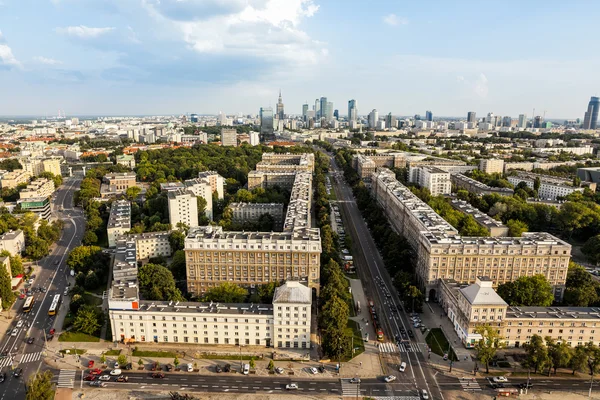 Varşova havadan görünümü — Stok fotoğraf