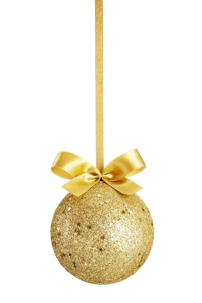 Gold-Weihnachtskugel — Stockfoto