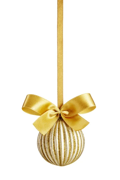 Gold Christmas ball — Stock Photo, Image