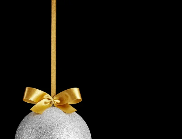 Silver Christmas bauble — Stock Photo, Image