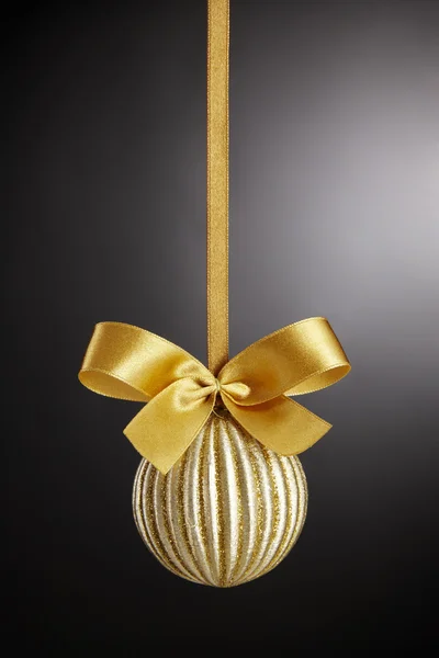 Gold Christmas ball — Stock Photo, Image