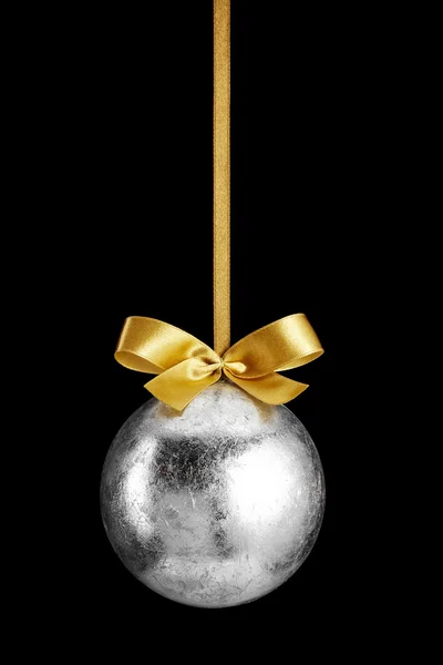 Silver Christmas bauble — Stock Photo, Image