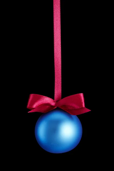 Blå jul boll — Stockfoto