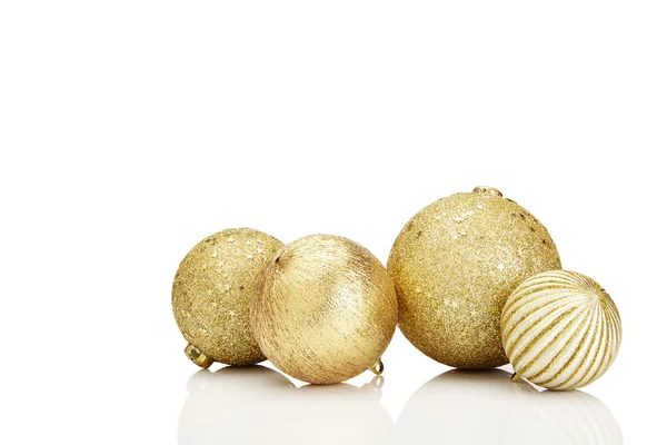 Gold Christmas Baubles Stock Picture