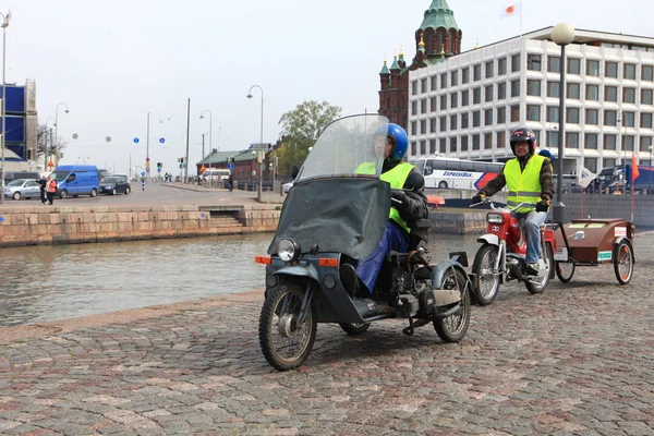 Uruchom motorowerów na ulicach helsinki, 16 maja 2014 — Zdjęcie stockowe