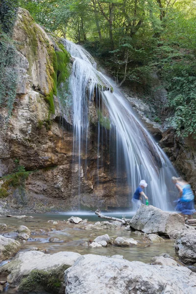 Krásný Velký Vodopády Dzhur Dzhur Letním Odpoledni Krym — Stock fotografie