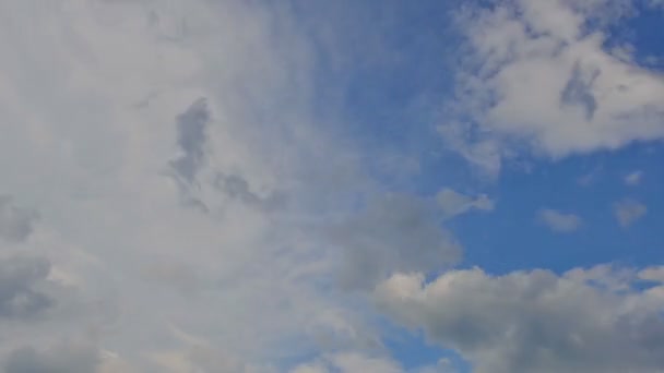 夏の空 - 時間の経過で雲 — ストック動画