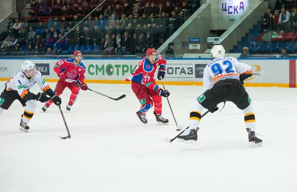 Partido de hockey CSKA - Severstal — Foto de Stock