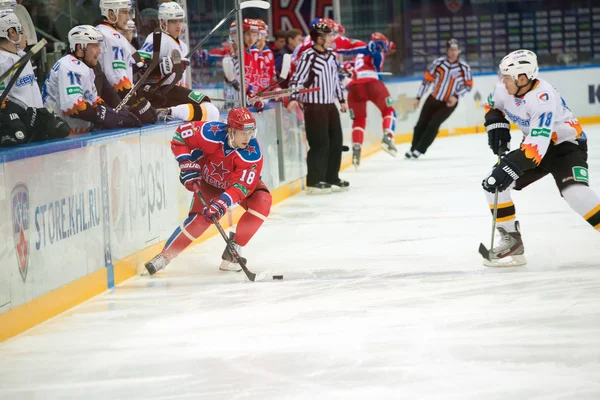 Hokejový zápas Cska - Severstal — Stock fotografie