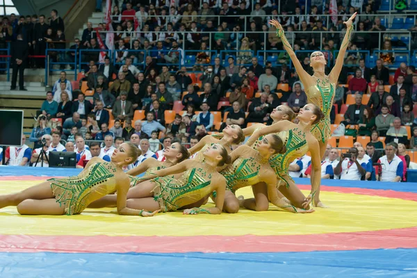 The team on aesthetic gymnastics — Stock Photo, Image