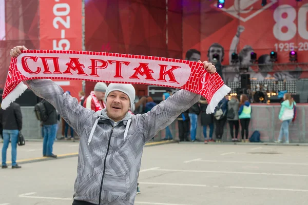 Happy fans of Spartak — Stock Photo, Image