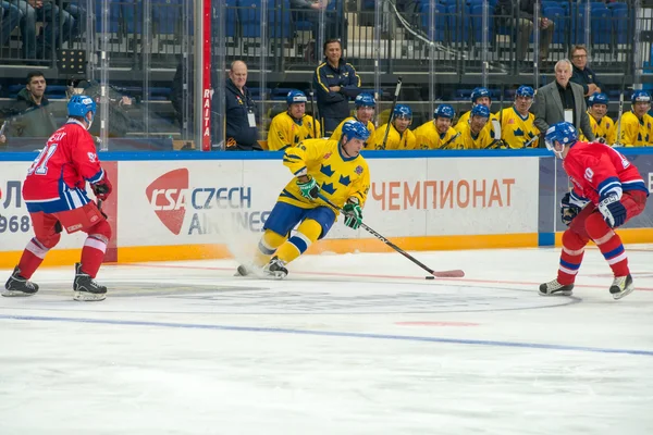 スウェーデン チームのフォワードのアンダース ・ カールソン (10) — ストック写真